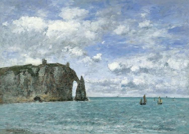 Eugene Boudin The Cliff of Aval Spain oil painting art